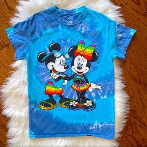 Mickey and Minnie Mouse tie-dye Women’s T-shirt
